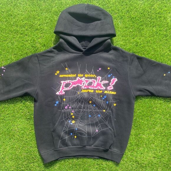 Young Thug Sp5der Black Pink Hoodie - Picture 2 of 11